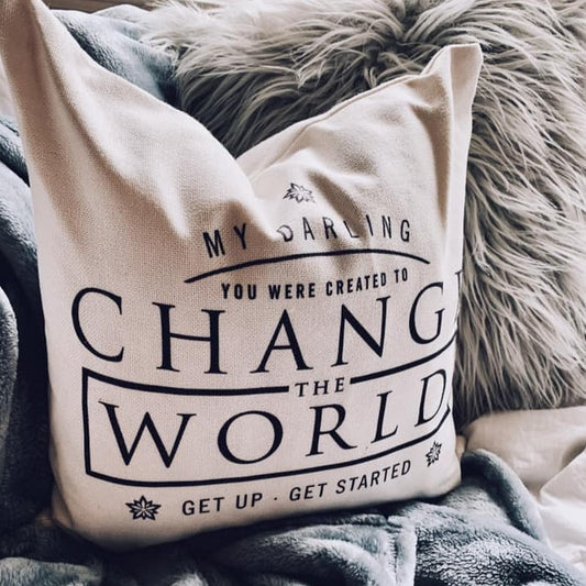 Love Notes: Change the World Pillow Cover