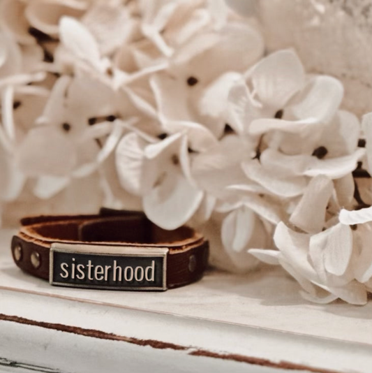 Leather Wristlet: Sisterhood