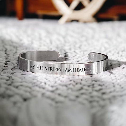 Scripture Bangle: By His Stripes