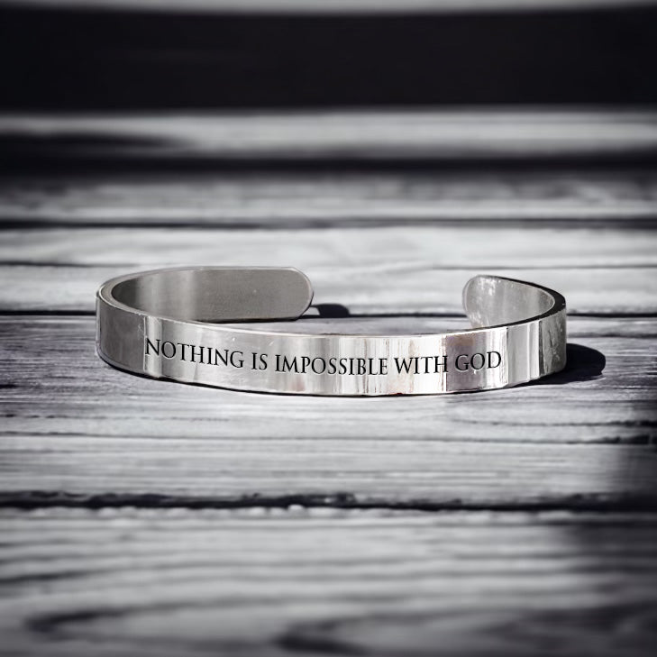 Scripture Bangle: Nothing Is Impossible With God
