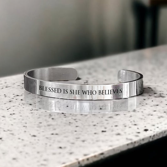Scripture Bangle: Blessed is She Who Believes