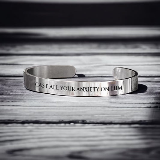 Scripture Bangle: Cast All Your Anxiety