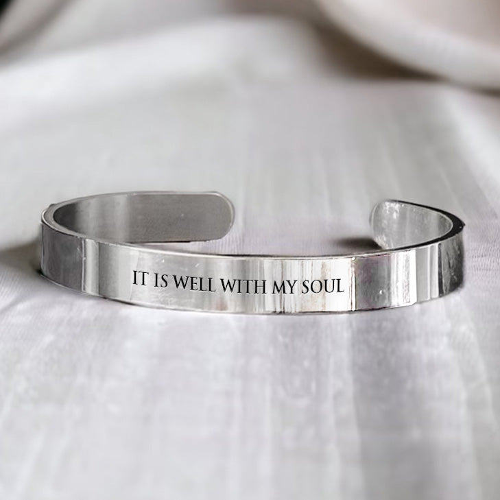 Scripture Bangle: It Is Well With My Soul